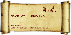 Merkler Ludovika névjegykártya